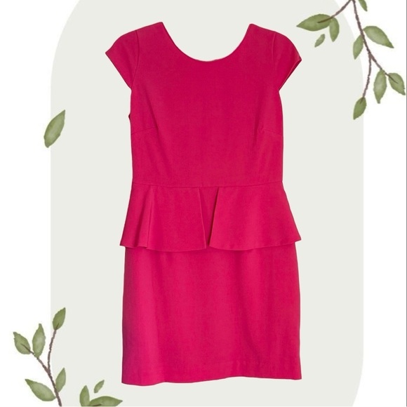 Worthington Dresses & Skirts - Worthington NWOT Pink Sheath Peplum Mini Dress with Cap Sleeves- Size 8P